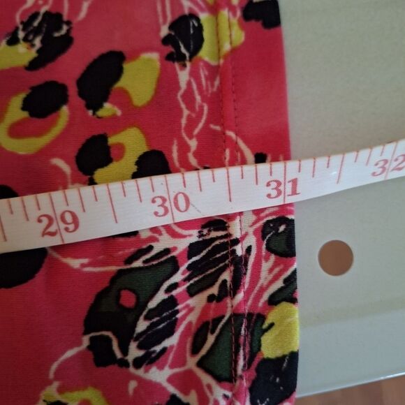 Peter Nygard Womens Tunic Top 3/4 Sleeve Floral Faux Wrap Pink Leopard Spots 1X - Picture 10 of 11